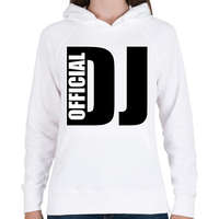 printfashion Official Dj - Női kapucnis pulóver - Fehér