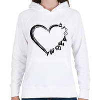printfashion outdoor szív - Női kapucnis pulóver - Fehér
