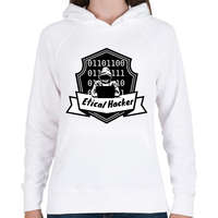 printfashion etikus hecker - Női kapucnis pulóver - Fehér
