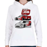 printfashion HARDCORE JDM - SILVIA - Női kapucnis pulóver - Fehér