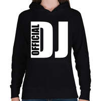 printfashion Official Dj - Női kapucnis pulóver - Fekete