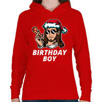 printfashion BIRTHDAY BOY - Női kapucnis pulóver - Piros