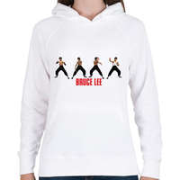 printfashion Bruce Lee - Női kapucnis pulóver - Fehér