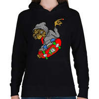 printfashion E.T. on the board - Női kapucnis pulóver - Fekete