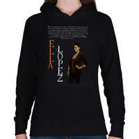 printfashion ELLA LOPEZ - Női kapucnis pulóver - Fekete