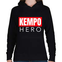 printfashion KEMPO HERO - Női kapucnis pulóver - Fekete