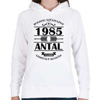 printfashion Boldog szülinapot - Évszámmal, névvel - Női kapucnis pulóver - Fehér