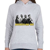 printfashion Brooklyn Nine-nine B&W - Női kapucnis pulóver - Sport szürke