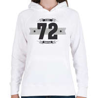 printfashion b-day-72-dark-lightgrey - Női kapucnis pulóver - Fehér