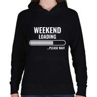 printfashion Weekend - Női kapucnis pulóver - Fekete