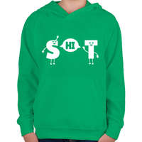 printfashion HI - Gyerek kapucnis pulóver - Zöld