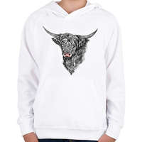 printfashion skót felfoldi boci - Gyerek kapucnis pulóver - Fehér