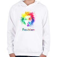printfashion fashion - Gyerek kapucnis pulóver - Fehér