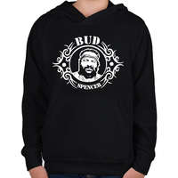 printfashion Bud Spencer 2 - Gyerek kapucnis pulóver - Fekete