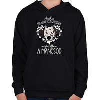 printfashion Megtaláltam a mancsod - Dalmata - Gyerek kapucnis pulóver - Fekete