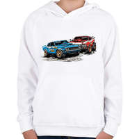 printfashion Roncsderbi - Gyerek kapucnis pulóver - Fehér