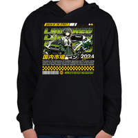 printfashion Queen of the street - Gyerek kapucnis pulóver - Fekete