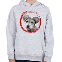 printfashion pumi kutyus - férfi - Gyerek kapucnis pulóver - Sport szürke