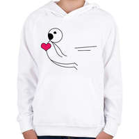 printfashion Mágneses vonzás - Férfi - Gyerek kapucnis pulóver - Fehér