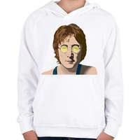 printfashion John Lennon - Gyerek kapucnis pulóver - Fehér
