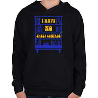 printfashion I have no s(h)elf control - Gyerek kapucnis pulóver - Fekete
