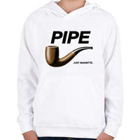 printfashion Pipe- Nike - Gyerek kapucnis pulóver - Fehér