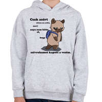 printfashion Kenny, a capybara és a suli (fekete szöveg) - Gyerek kapucnis pulóver - Sport szürke