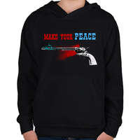 printfashion PEACEMAKER - Gyerek kapucnis pulóver - Fekete