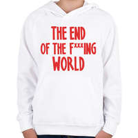 printfashion The end of the f.. - Gyerek kapucnis pulóver - Fehér