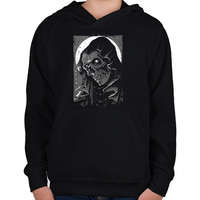 printfashion Csuklyás - Gyerek kapucnis pulóver - Fekete