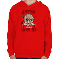 printfashion Üdvözöllek a kristály tónál - Gyerek kapucnis pulóver - Piros