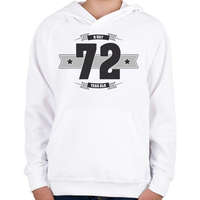 printfashion b-day-72-dark-lightgrey - Gyerek kapucnis pulóver - Fehér