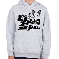 printfashion Formula One Speed F1 - Gyerek kapucnis pulóver - Sport szürke