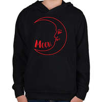 printfashion Sun-Moon - Férfi - Gyerek kapucnis pulóver - Fekete