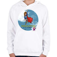 printfashion feltoltes - Gyerek kapucnis pulóver - Fehér