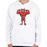printfashion Modern Minotaurusz - Gyerek kapucnis pulóver - Fehér