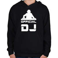 printfashion official dj - Gyerek kapucnis pulóver - Fekete