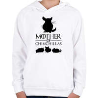 printfashion Mother of Chinchillas - Gyerek kapucnis pulóver - Fehér
