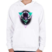 printfashion The master of the universe - Gyerek kapucnis pulóver - Fehér