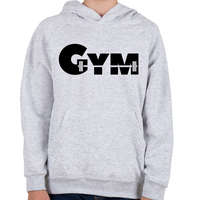 printfashion GYM - Gyerek kapucnis pulóver - Sport szürke