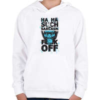 printfashion Gorilla - fuck off - Gyerek kapucnis pulóver - Fehér