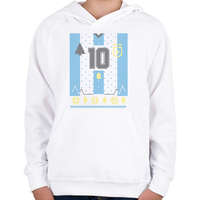 printfashion Argentin mez - Gyerek kapucnis pulóver - Fehér