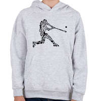 printfashion Baseball játékos - Gyerek kapucnis pulóver - Sport szürke