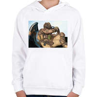 printfashion CoD König - Gyerek kapucnis pulóver - Fehér