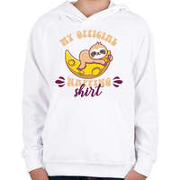 printfashion My official napping shirt - Gyerek kapucnis pulóver - Fehér