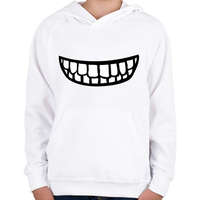 printfashion Clipart Smile - Gyerek kapucnis pulóver - Fehér