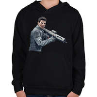 printfashion Tom Cruise - Gyerek kapucnis pulóver - Fekete