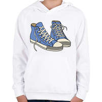 printfashion Converse Sneakers - Gyerek kapucnis pulóver - Fehér