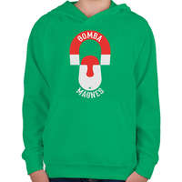 printfashion Gomba mágnes gombász ajándék - Gyerek kapucnis pulóver - Zöld