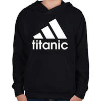 printfashion Titanic 2 - Gyerek kapucnis pulóver - Fekete